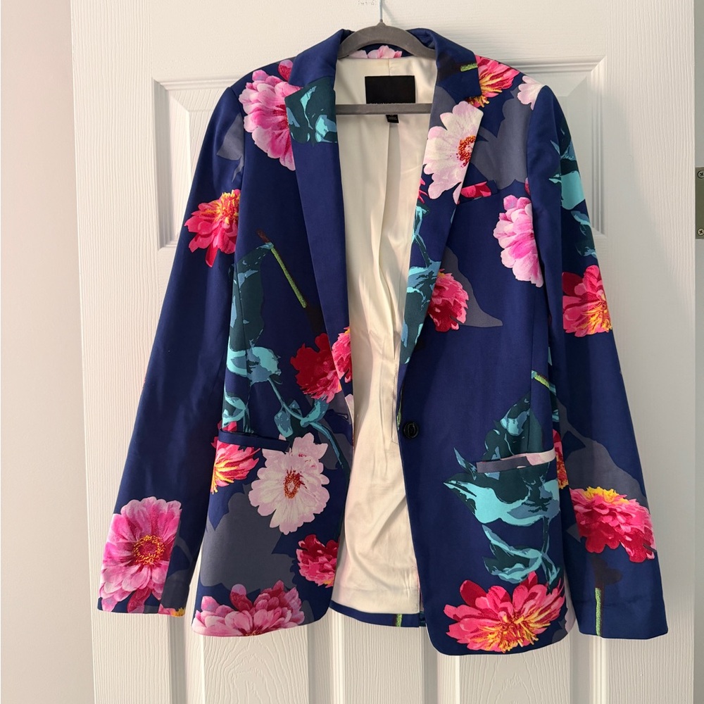 Floral Blue Women's Blazer Banana Republic size 0